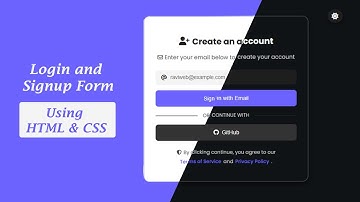 Responsive Login and Signup Form using HTML & CSS | Modern UI Design