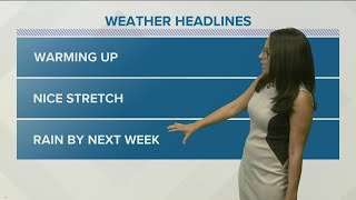 Warmer temperatures will arrive later this week