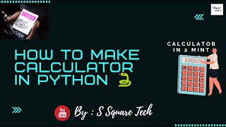 How to create simple calculator in Python || Calulator in 2 minutes || Python Program