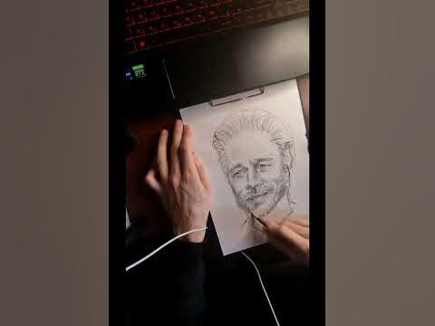 Брэд Питт рисунок за 30 минут #shorts #рисунок #карандашом # ...