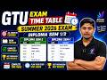 GTU Exam Time Table DE Sem 2 | Amrut Classes | GTU Summer 2026 Exam