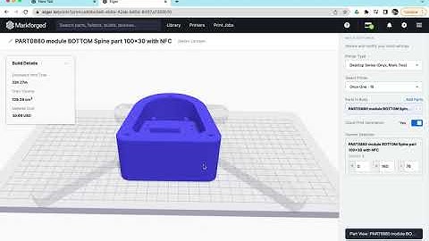 Adding NFC tags in Markforged ONYX, add a pause in eiger