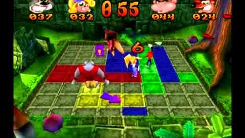 Crash Bash - Warp Room 1: Ruins - 119) Pogo Painter Lv. 5