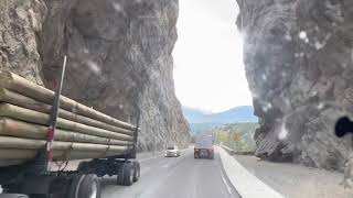 Ride with me in a semi to/thru Radium Hot Springs BC via 93 south bound
