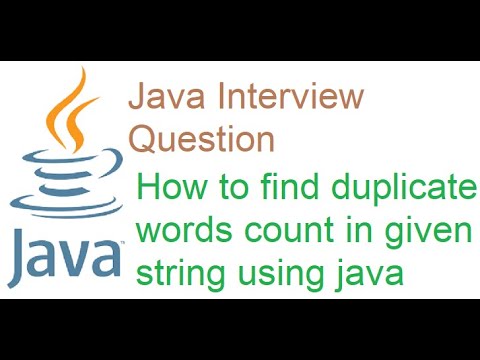 Video: Hoe tel ik dubbele woorden in een string in Java?