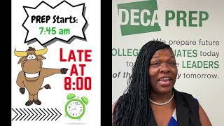 DECA PREP Principal, Dr. Phillips welcomes families back to school