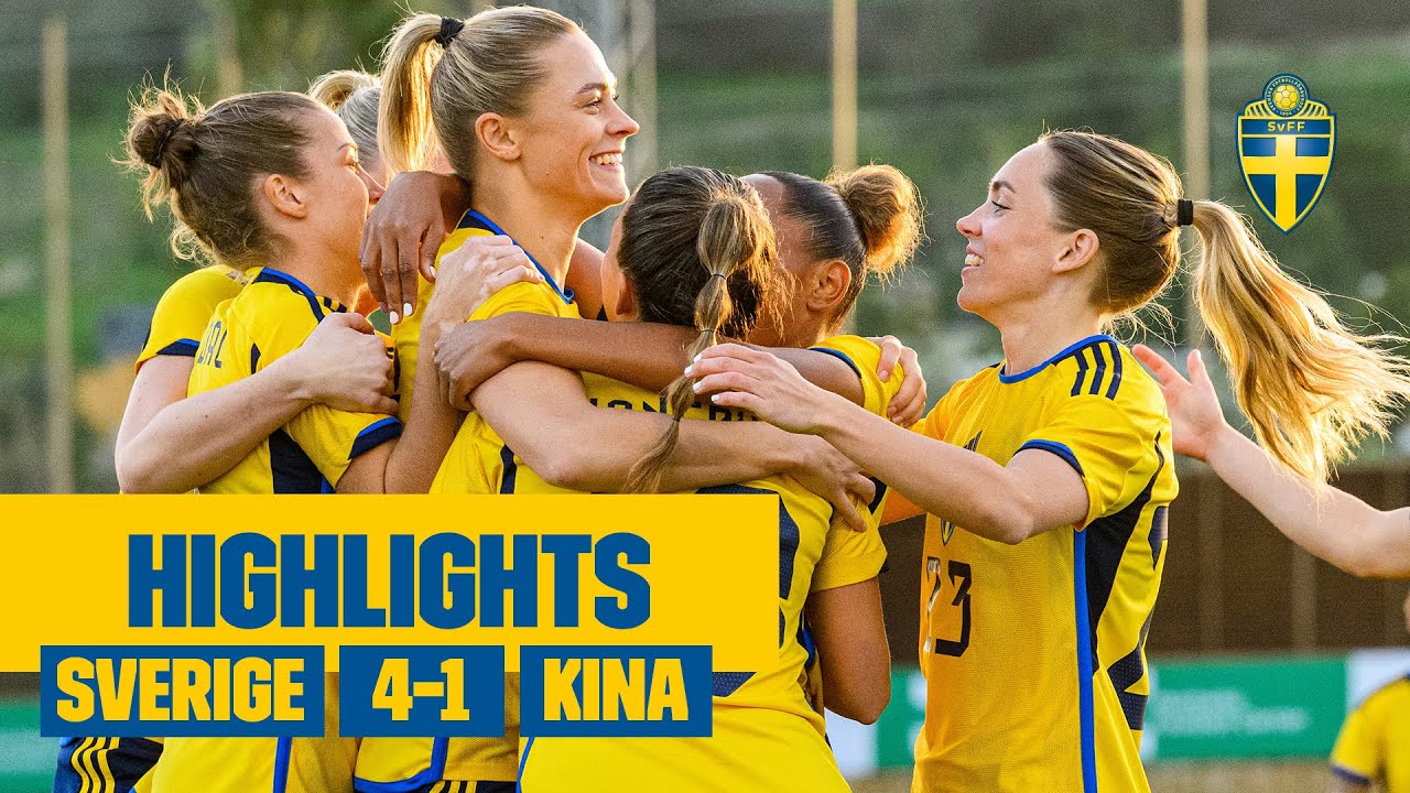 Janogy tvåmålsskytt i segern! | Highlights | Sverige-Kina 4-1
