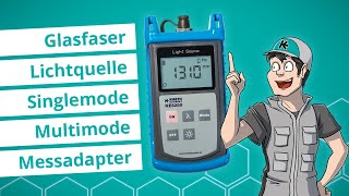 Einfache Glasfaser-Tests Mit Ke8100 Ke8200 Kalibrierte Lichtquellen Für Singlemode Und Multimode