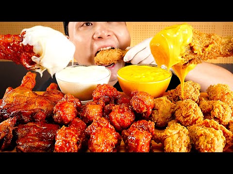 <strong>BBQ</strong> 황금올리브 닭다리, 양념닭다리, 자메이카 닭다리 먹방~!! 리얼사운드 <strong>ASMR</strong> Mukbang(Eating Show)