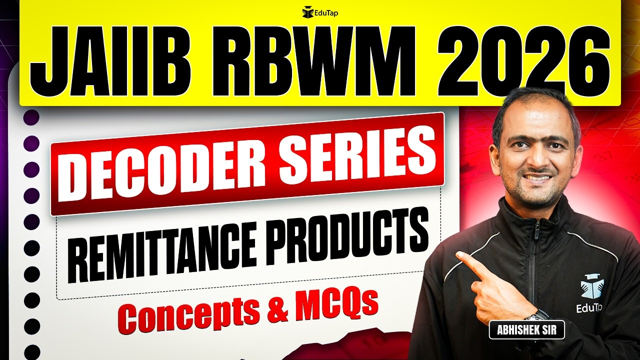 JAIIB RBWM Online Free Classes 2026 | Remittance Products Concept & Questions | JAIIB May 2026