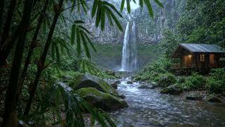 Sleeping Rain Sounds 🌿 | Deep Sleep by a Rainforest River & Soft Rain 🌧️🌙