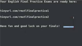 RMUTL Final Practice Exams 13/09/2009