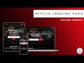 NETFLIX Landing Page Responsive Design Using HTML CSS &amp; JS | Step By Step Web Design Tutorial