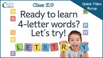 Class KG | 4 Letter Words | English Olympiad | CREST Olympiads