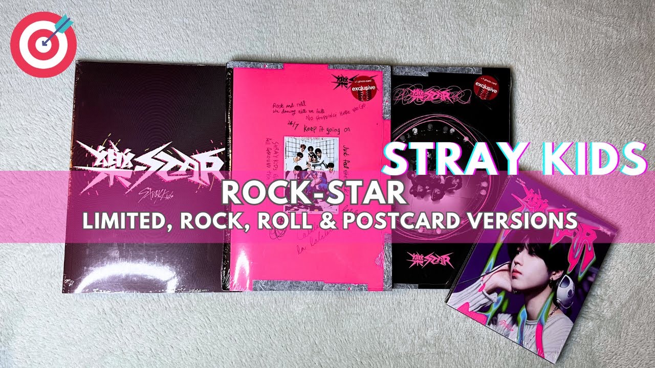 Stray Kids Rock-Star album Unboxing! Rock, Roll, Postcard and Limited  versions - Target exclusive! 