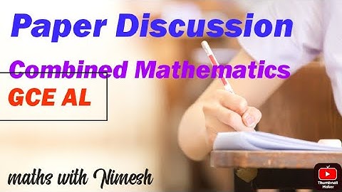 Paper Discussion | Part A Questions | Advanced Level Combined Mathematics | English Medium