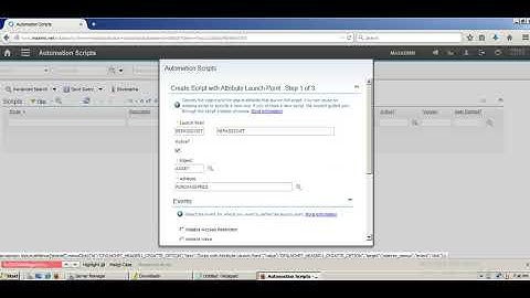 Automation Script Attribute Launc Point 1 IBM Maximo Asset Management 7.6