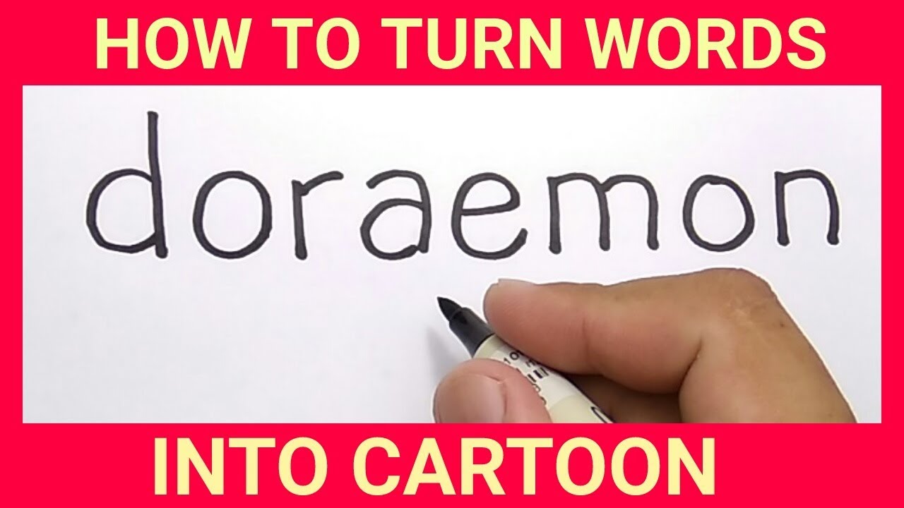WOW Menggambar Doraemon Dengan Kata DORAEMON How To Turn Words