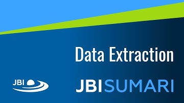 15 JBI SUMARI Tutorial: Data extraction