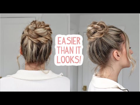 EASIER THAN IT LOOKS! HIGH BUN UPDO! WEDDINGS UPDO! Short, Medium &amp; Long Hairstyles | Easy Updo