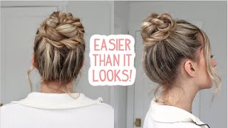 EASIER THAN IT LOOKS! HIGH BUN UPDO! WEDDINGS UPDO! Short, Medium & Long Hairstyles | Easy Updo