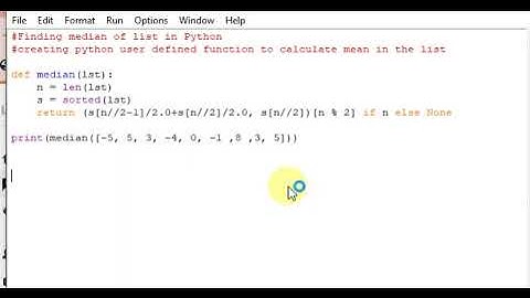 Finding median of list in Python