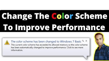 How To Fix : The Color scheme has been changed to windows 7 basic