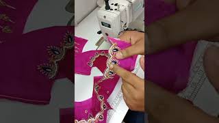 #shorts maggam work blouse neck stitching//useful tips //tailoring tips and tricks