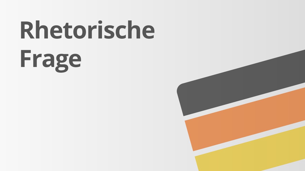 Was eine rhetorische Frage ist Deutsch Textanalyse und