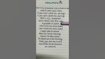 Thumbnail of Jennie - 'Snowman' Cover Lyrics (REQUESTED) #lyrics #blackpink #jennie #shorts #shortsfeed