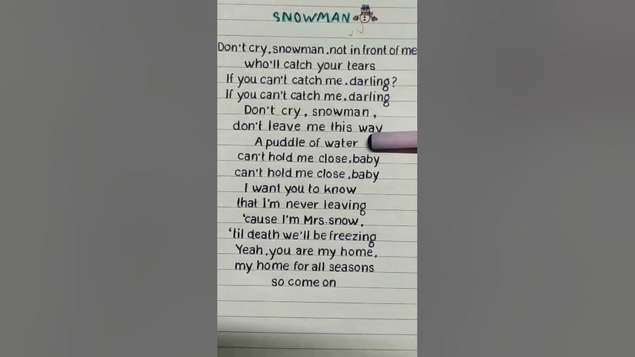 Jennie - 'Snowman' Cover Lyrics (REQUESTED) #lyrics #blackpink #jennie #shorts #shortsfeed