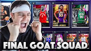 i used my GOAT squad for the final time in nba 2k21 myteam.