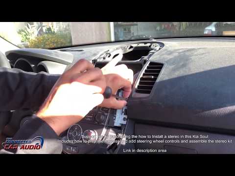 How to remove factory stereo Kia Soul 2012-2013