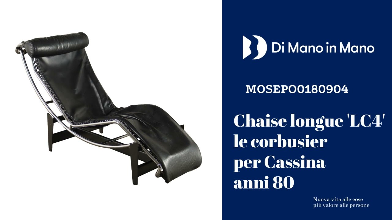 Chaise Longue 'LC4' Le Corbusier per Cassina Anni 80