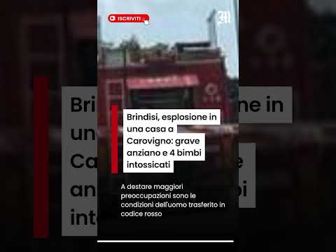 Video Brindisi, esplosione in una casa a Carovigno: grave anziano e 4 bimbi intossicati