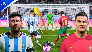 Messi VS Ronaldo 😍😍😍, which team will win? Two legends facing each other_ Portugal vs. Argentina