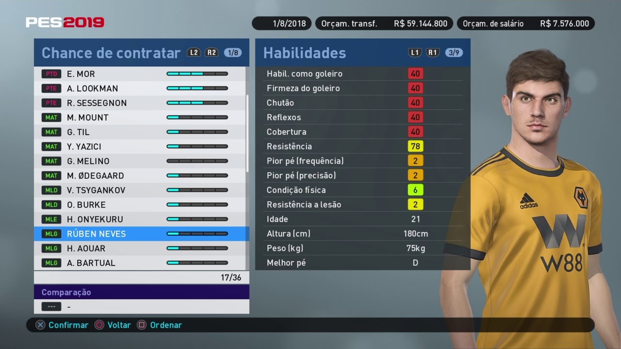 PES 2019 - OS MELHORES JOGADORES JOVENS E BARATOS PARA  