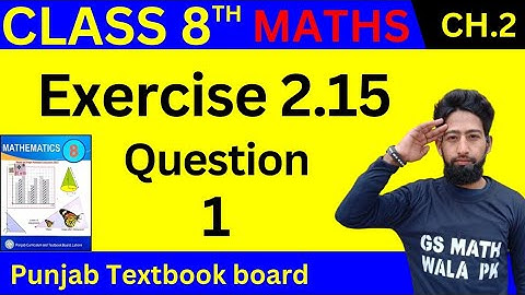 Class 8 math chapter 2 exercise 2.15 Q.1 | class 8 math exercise 2.15 | class 8 math ex 2.15