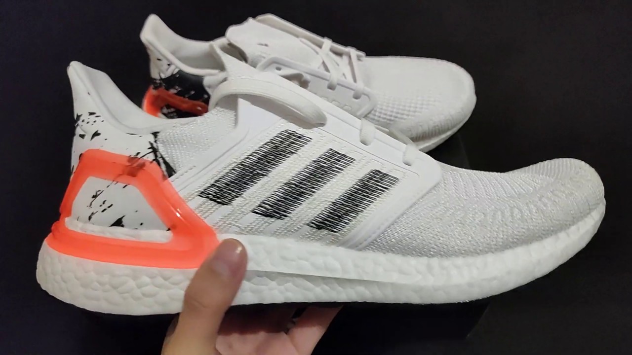 Quick Look Adidas Ultraboost White Orange Youtube