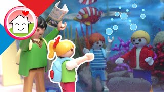 Playmobil en francais Dans l'aquarium avec Lena et sa classe d'école - La famille Hauser