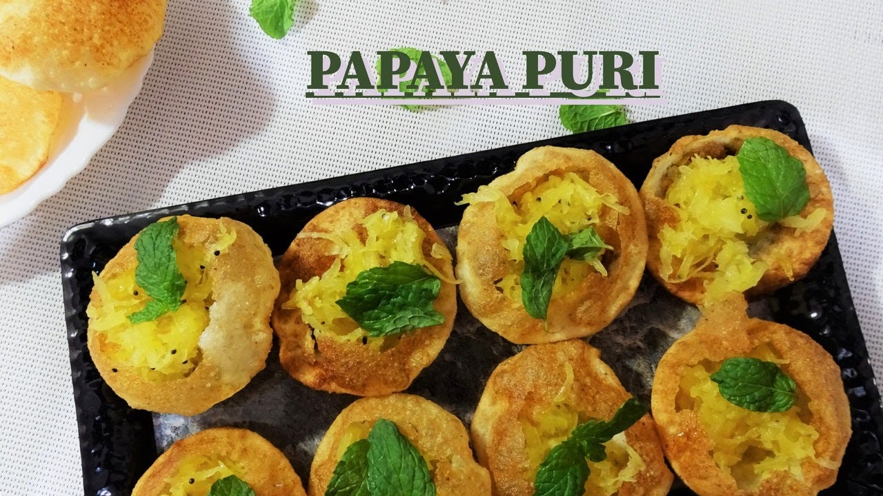 Papaya Puri Papali Puri Evening snack Healthy snacks for kids