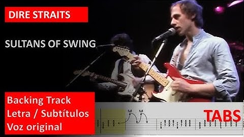 Thumbnail of Dire Straits - Sultans of Swing - Guitar backing track + Tabs + Lyrics [Guitarra Eléctrica]