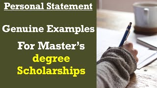 Motivation Letter for masters Scholarship | Examples of Personal Statement | Letter of Intent