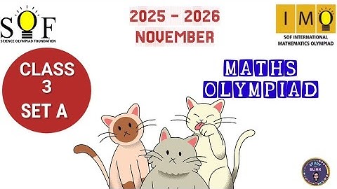 MATHS OLYMPIAD 2025 Solved CLASS 3 SET A November 2025 IMO #olympiad #maths #2025 #imo #class3 #mtg 