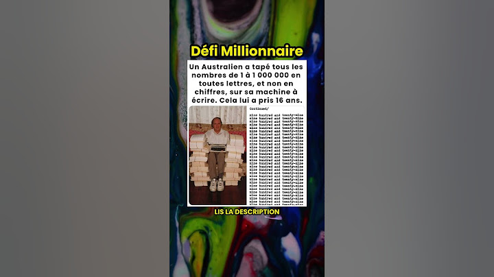 Il a mis 16 ans pour taper de 1 à 1 000 000 ! 🤯