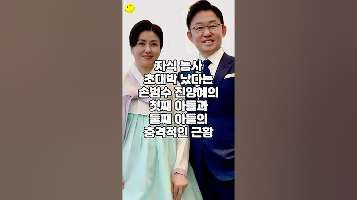 자식 농사 초대박 났다는 손범수 진양혜의 첫째 아들과 둘째 아들의 충격적인 근황