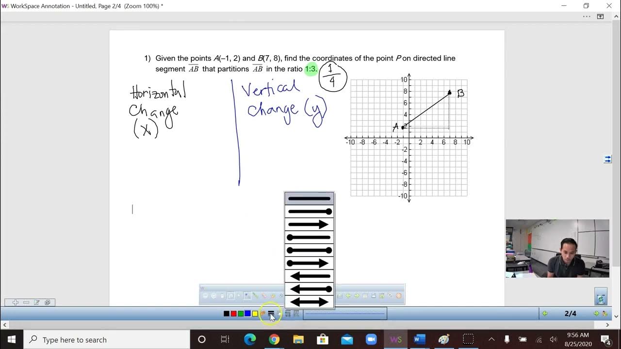 Partitioning Line Segment Example 1 YouTube