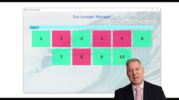 Showcase Sunlounger Manager JavaFX desktop application