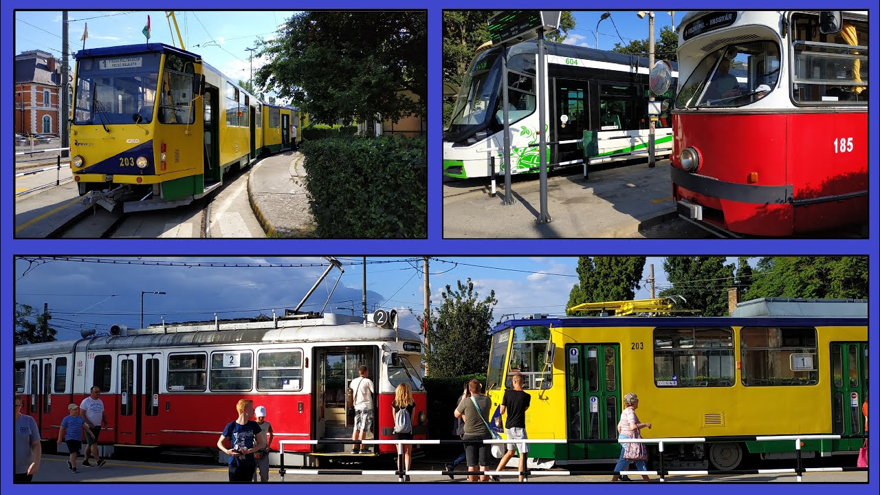 Miskolci nosztalgiavillamos válogatás - Tatra KT8D5, SGP E1 + C3