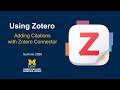 Adding Citations with Zotero Connector
